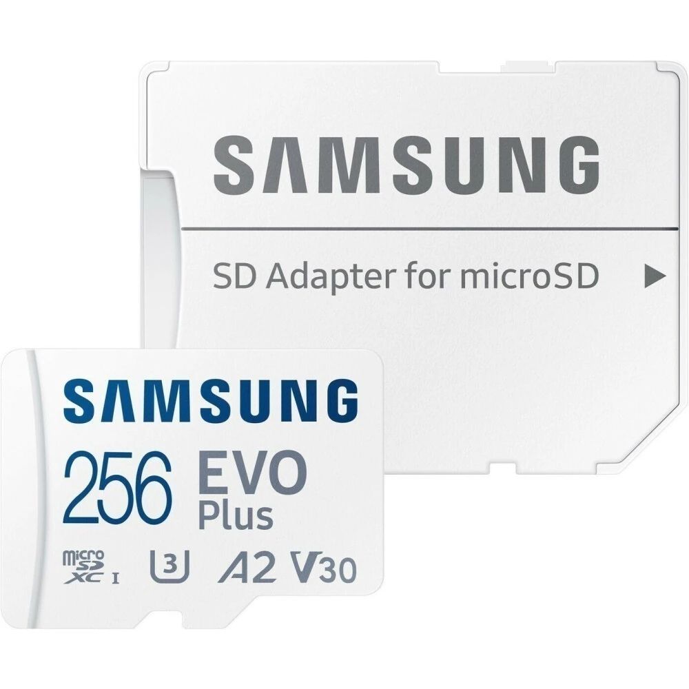 Карта памяти Samsung EVO Plus MicroSD + SD адаптер (MB-MC256SA), 256 Гб детальное изображение - 1