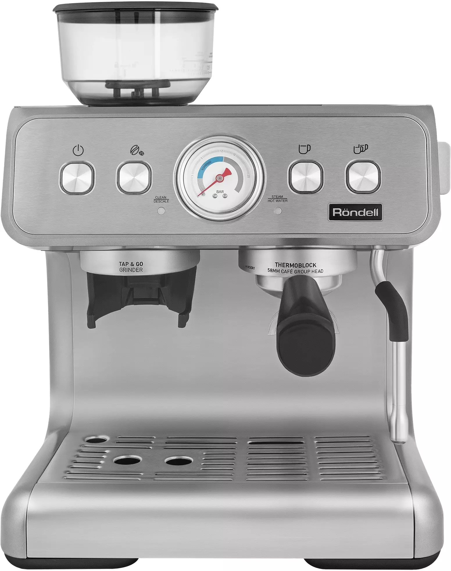 Кофемашина Rondell RDE-1105, Серебряный детальное изображение - 1