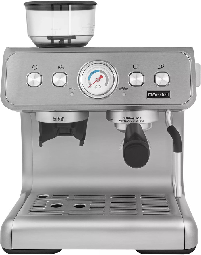 Кофемашина Rondell RDE-1105, Серебряный №1