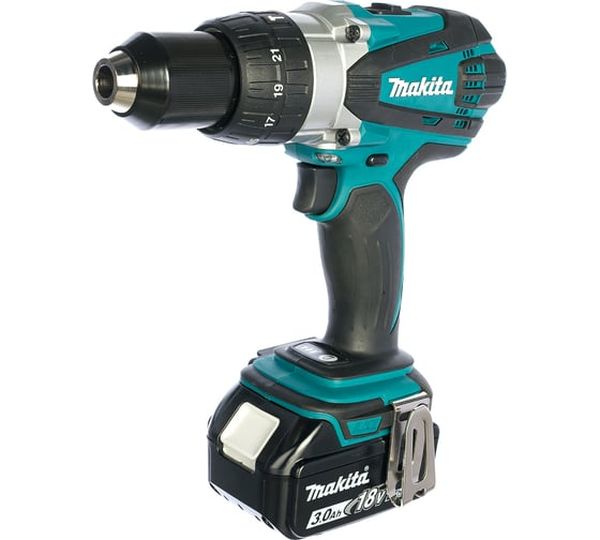 Аккумуляторная дрель-шуруповерт Makita DHP458RFE, 18 В, 91 Нм, 3 А·ч  детальное изображение - 1
