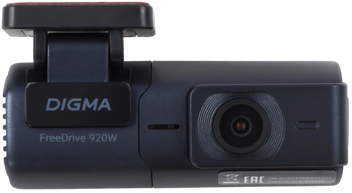 Видеорегистратор DIGMA FreeDrive 920W, 1920x1080 Full HD dpi, microSD, 128 ГБ, Черный №1