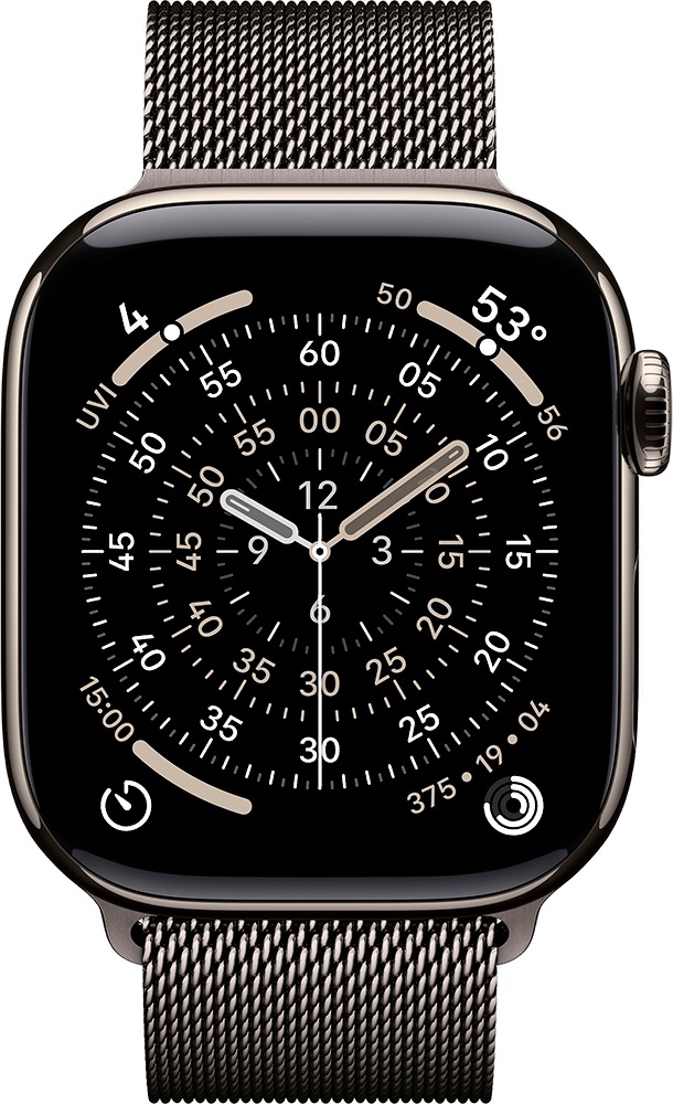 Умные часы Apple Watch Series 11 42 мм, Natural Titanium Case with Natural Milanese Loop, GPS + Cellular, Серебристый детальное изображение - 2