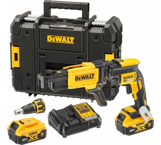 Аккумуляторный ленточный шуруповерт DeWALT DCF620P2K-QW, 18 В, 30 Нм, 5 А·ч детальное изображение - 1