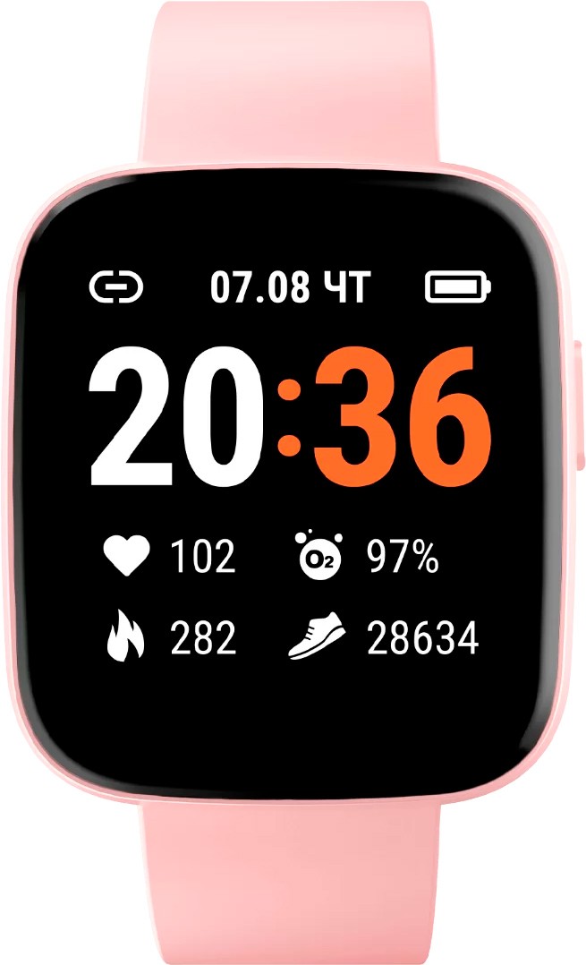 Умные часы Geozon Marathon, 37 мм, Розовый детальное изображение - 3