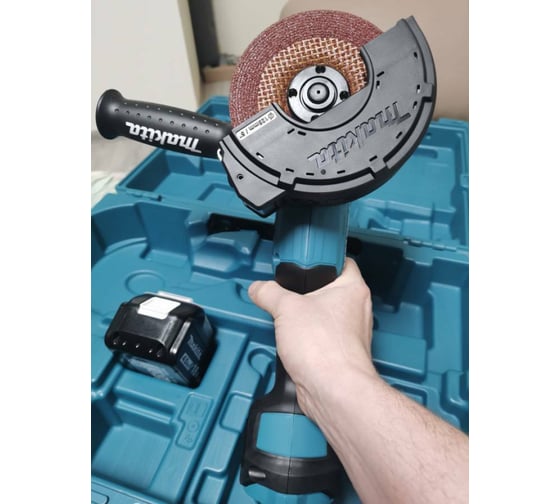 Аккумуляторная угловая шлифмашина Makita LXT DGA504RME, 125 мм, 8500 об/мин детальное изображение - 10