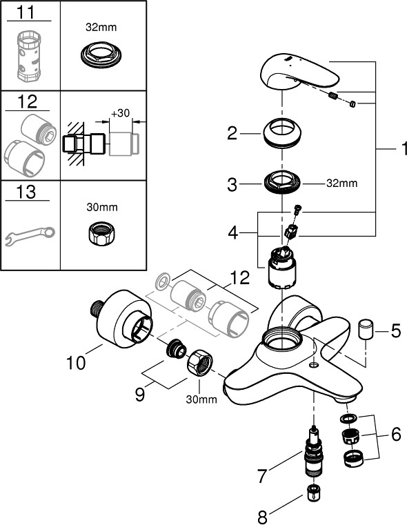 Смеситель Grohe Wave 32286001 детальное изображение - 2