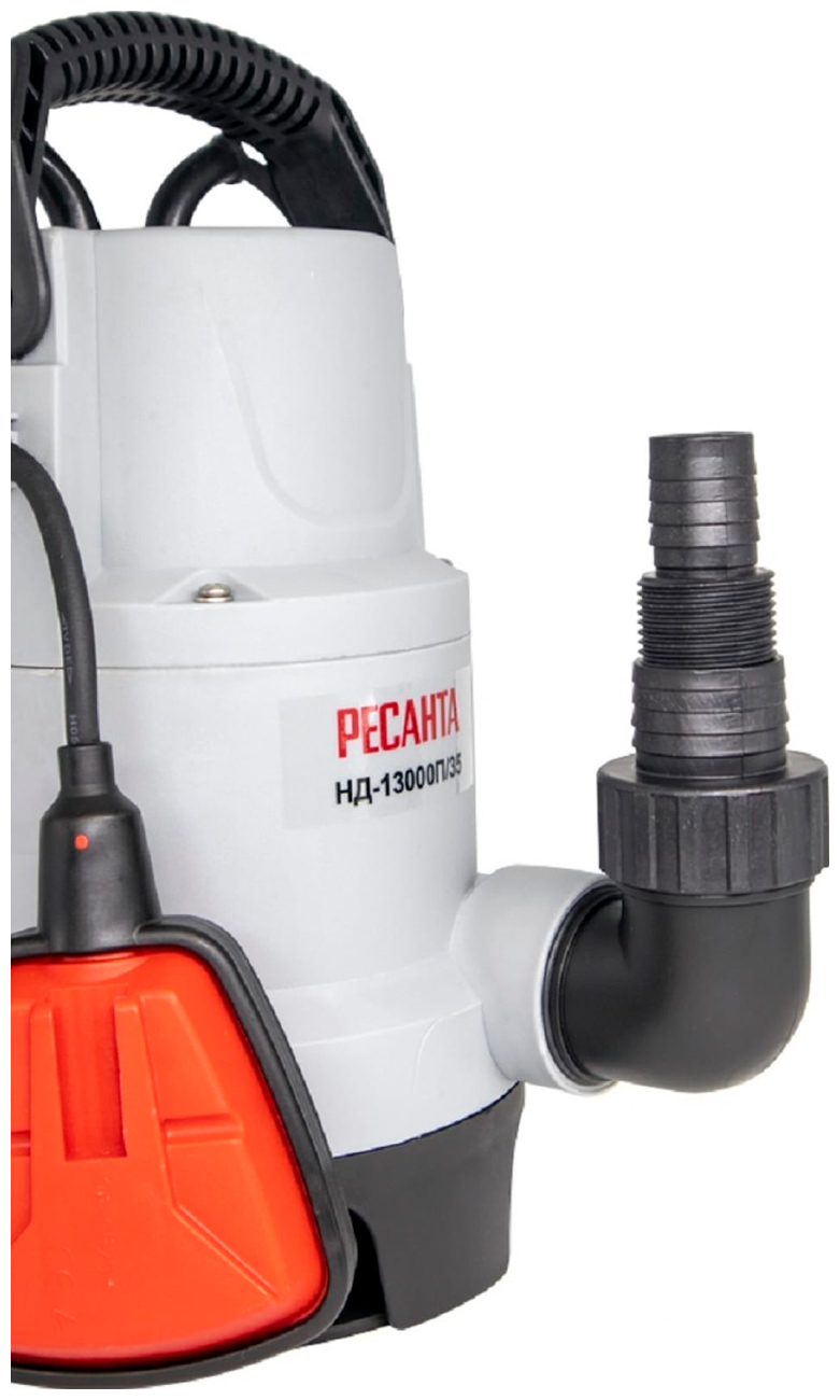 Дренажный насос Ресанта НД-13000П/35, 216 л/мин, 40 мм, напор 8 м, d=40 мм, 550 Вт, Серый детальное изображение - 2