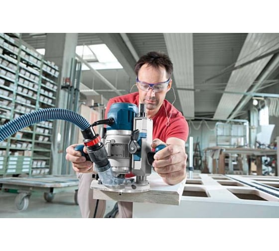 Вертикальная фрезерная машина Bosch GOF 1600 CE Professional 0.601.624.020, 1600 Вт, Голубой детальное изображение - 11