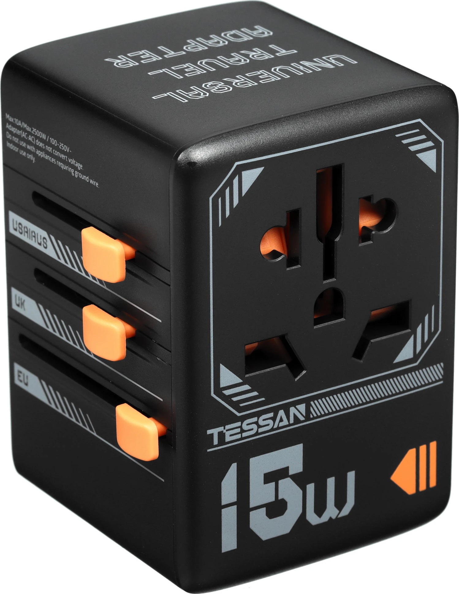 Сетевой фильтр Tessan TS-WTA01, Черный детальное изображение - 1
