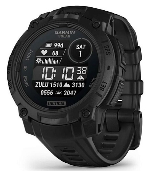 Смарт-часы Garmin Instinct 3 Solar Tactical Edition, 50 мм, Черный детальное изображение - 1