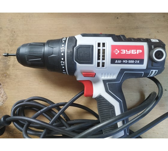 Сетевая дрель-шуруповерт ЗУБР ДШ-М3-500-2 К, 220 В, 45 Нм, 500 Вт детальное изображение - 21