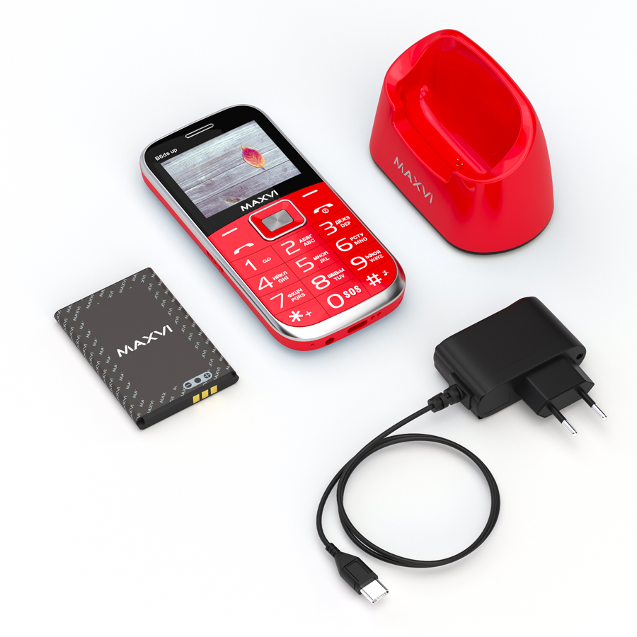 Мобильный телефон MAXVI B6ds up, 32 Мб, Красный, Dual mini-SIM детальное изображение - 4