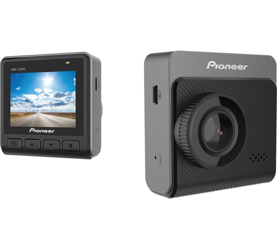 Видеорегистратор PIONEER VREC-130RS, 2-х канальный, 1920x1080 Full HD dpi, MicroSD, 32 ГБ, Серый детальное изображение - 1