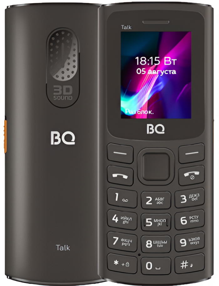 Мобильный телефон BQ 1862 Talk, 64 Мб, Черный, Mini SIM + Nano SIM №5