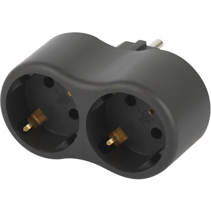 Сетевой разветвитель ЭРА SPx-2e-B, Черный №1