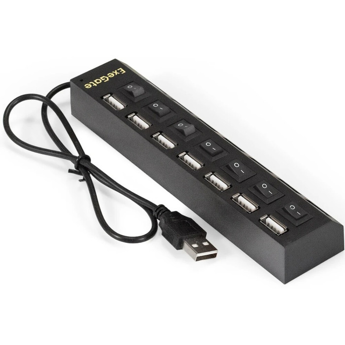 USB-концентратор ExeGate DUB-72SW, Черный №2