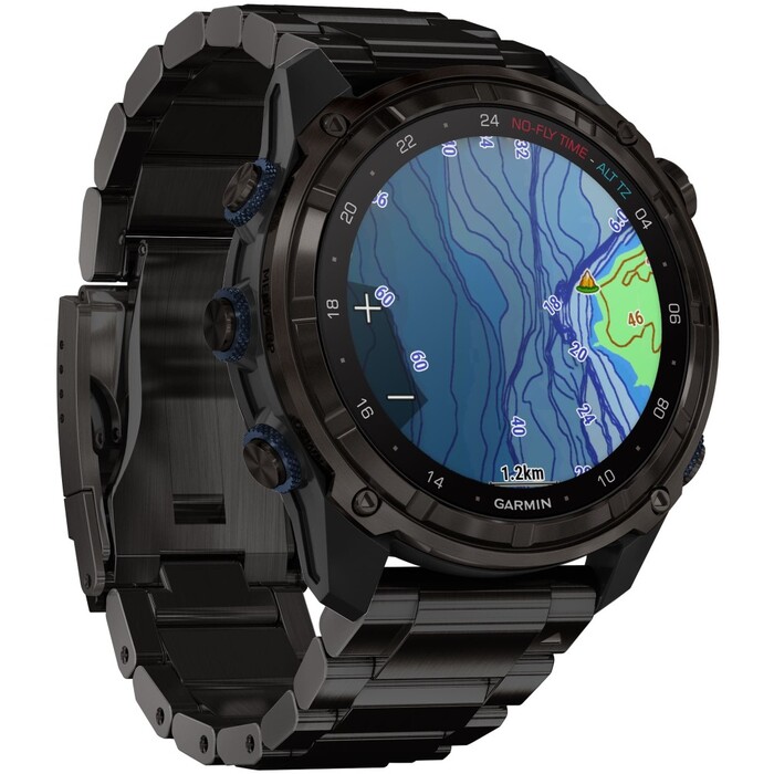 Смарт-часы Garmin Descent Mk3i, 51 мм, Carbon Gray DLC Titanium / DLC Titanium Band, Черный №6