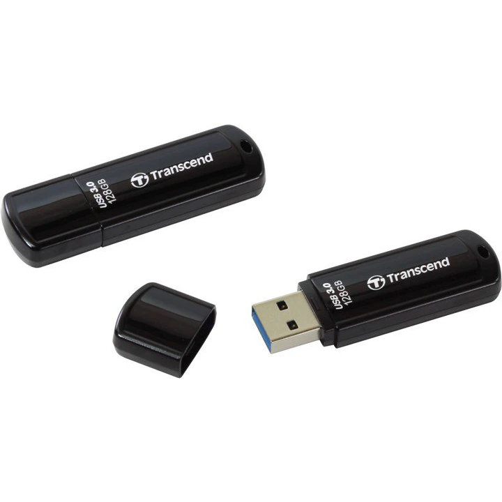 USB Flash накопитель Transcend JetFlash 700 (TS128GJF700) 128 ГБ, черный детальное изображение - 1