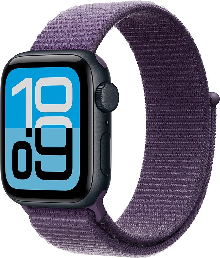 Умные часы Apple Watch SE 3 40 мм, GPS, Midnight Aluminium Case with Purple Fog Sport Loop, Полуночный черный/Лиловый туман №1