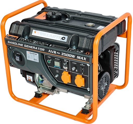 Генератор бензиновый VILLARTEC GG 4000C, 3.2 кВт, Оранжевый детальное изображение - 1