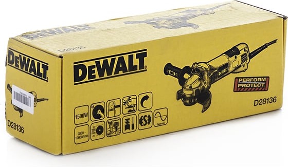 Угловая шлифмашина DeWALT D 28136, 125 мм, 2800-10000 об/мин, 1500 Вт детальное изображение - 4