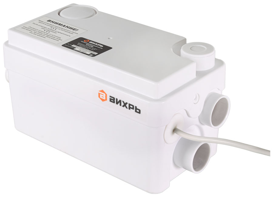 Канализационный насос Вихрь КН-250, 90 л/мин, 32 мм, напор 6 м, d=32 мм, 250 Вт, Белый детальное изображение - 1