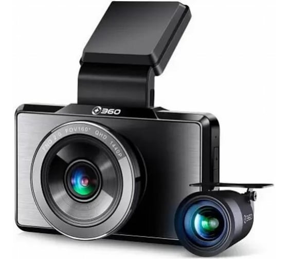Автомобильный регистратор 360 Dash Cam G500H, 2-х канальный, 2560х1440 2K dpi, MicroSD, 128 ГБ, Черный детальное изображение - 3