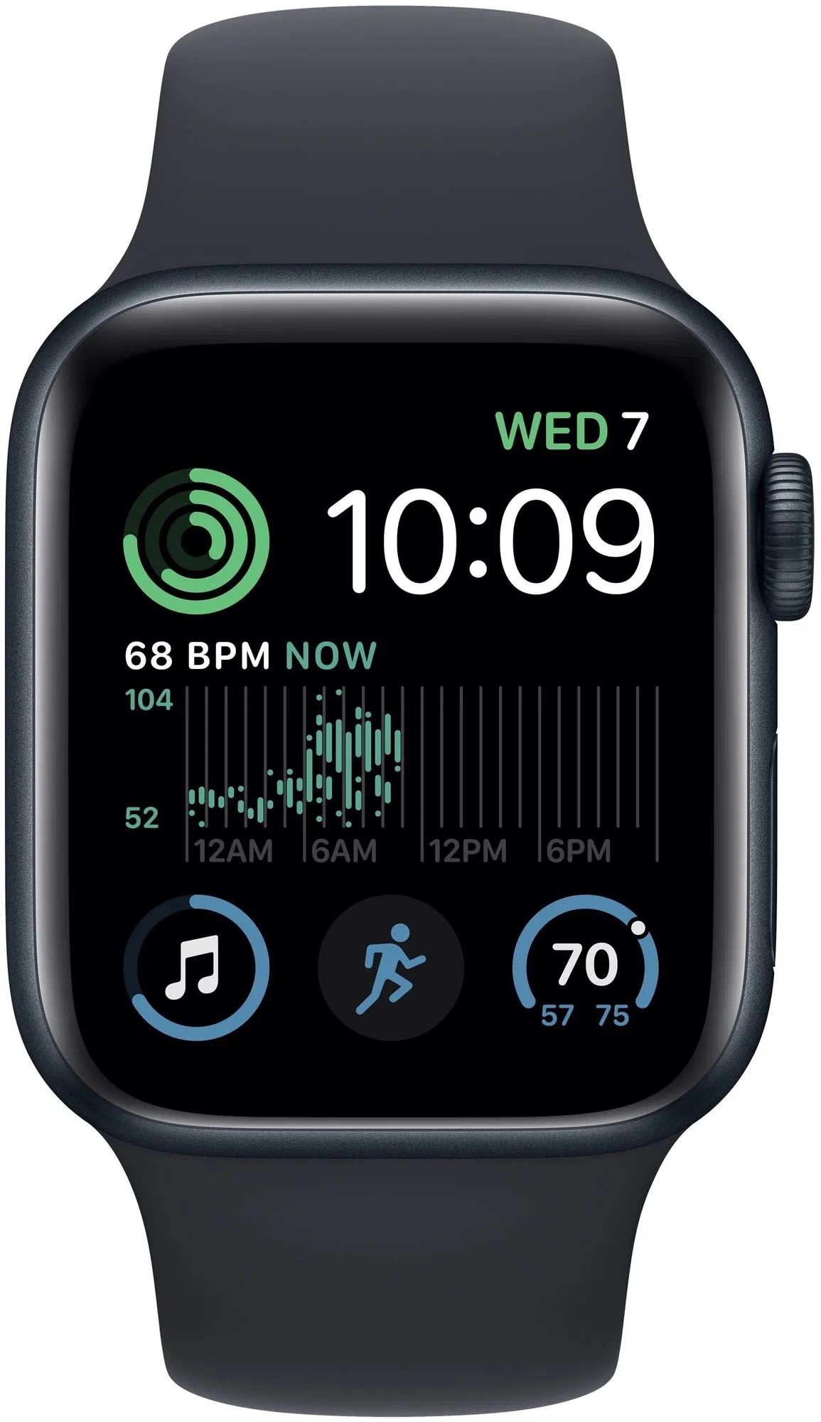 Смарт-часы Apple Watch SE 2022 40 мм, Midnight Aluminium Case with Midnight Sport Band, Темная ночь детальное изображение - 2