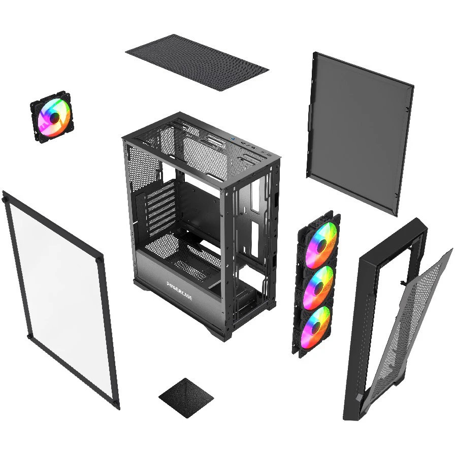 Корпус Powercase Mistral X4B, Черный детальное изображение - 5