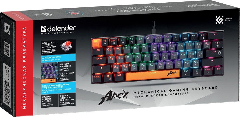 Клавиатура Defender Apex, GK-002, Серый детальное изображение - 3