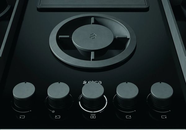 Газовая варочная панель Elica NikolaTesla Flame BL/F/88, Черный детальное изображение - 4