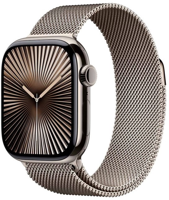 Умные часы Apple Watch Series 10 46 мм, GPS+Cellular, Gold Titanium Case with Gold Milanese Loop детальное изображение - 3