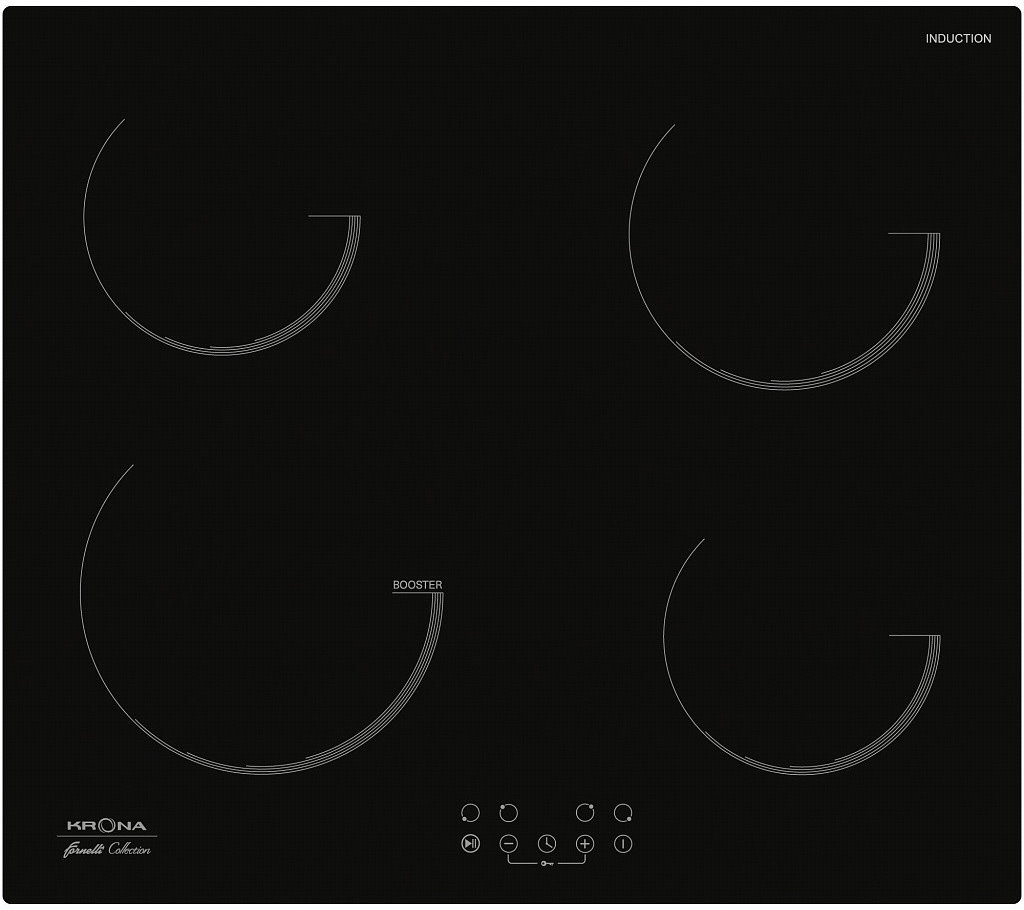 Варочная поверхность Krona VENTO 60 BL, Черный детальное изображение - 1