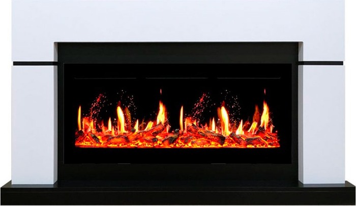 Каминокомплект Royal Flame Lindos с очагом 5D V-ART 40, Белый №1