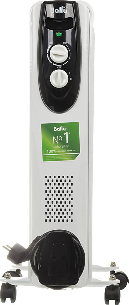 Масляный радиатор Ballu Classic BOH CL-09WRN, Белый детальное изображение - 2