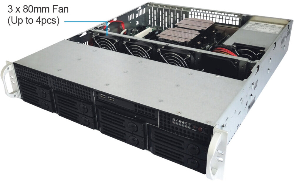 Серверный корпус Ablecom CS-R25-41P, 550 Вт, Черный детальное изображение - 3