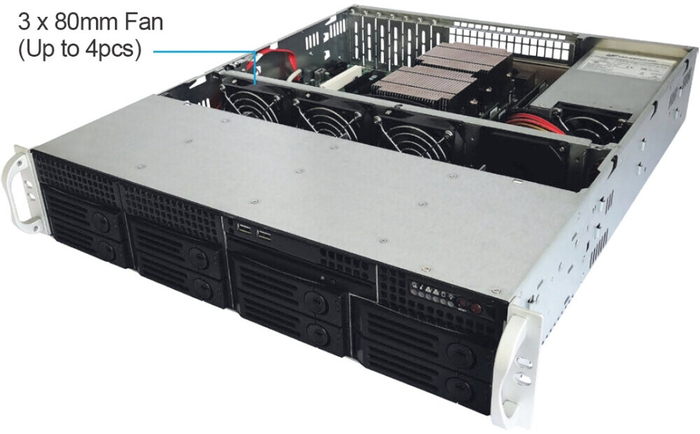 Серверный корпус Ablecom CS-R25-41P, 550 Вт, Черный №3