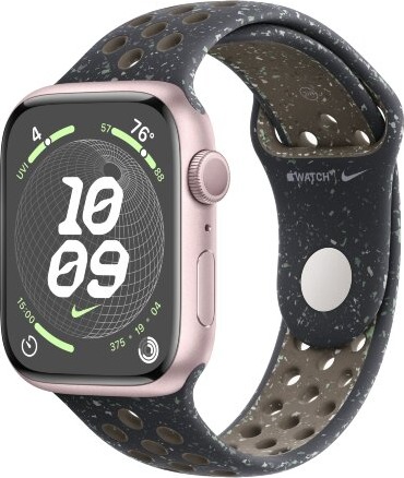 Умные часы Apple Watch Series 9 Pink Aluminum Case GPS + Cellular with Nike Sport Band Midnight Sky, 41 mm, Темная ночь детальное изображение - 1