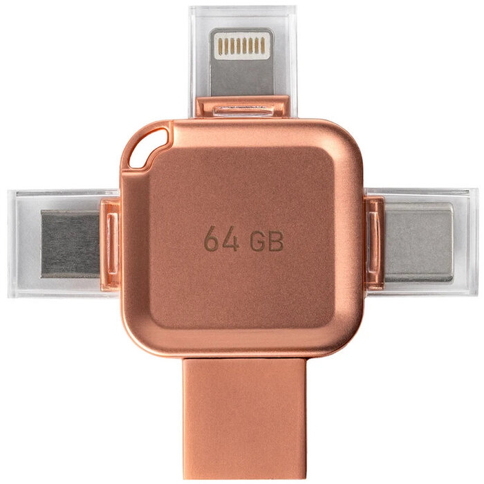USB Flash накопитель SmartBuy MC15A Metal Quad (SB064 ГБMC15A) 64 ГБ, розовый №1