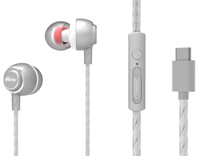 Проводные наушники Ritmix RH-150MC, Серебристый №2