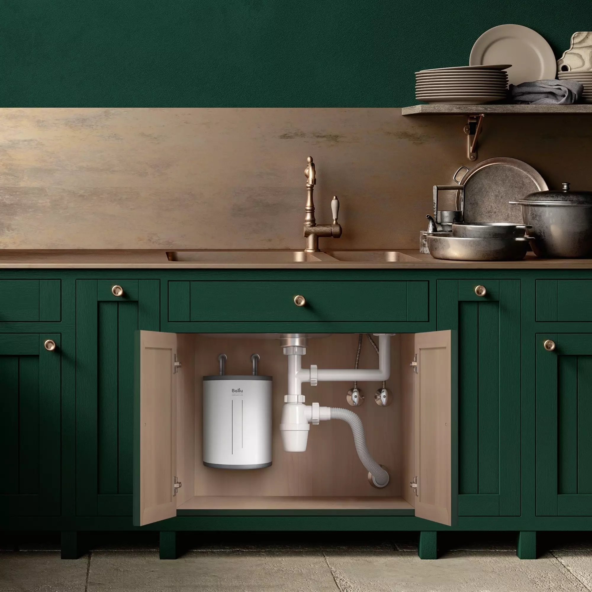 Водонагреватель Ballu BWH/S 15 Omnium Uni U, 15 л, Белый детальное изображение - 10