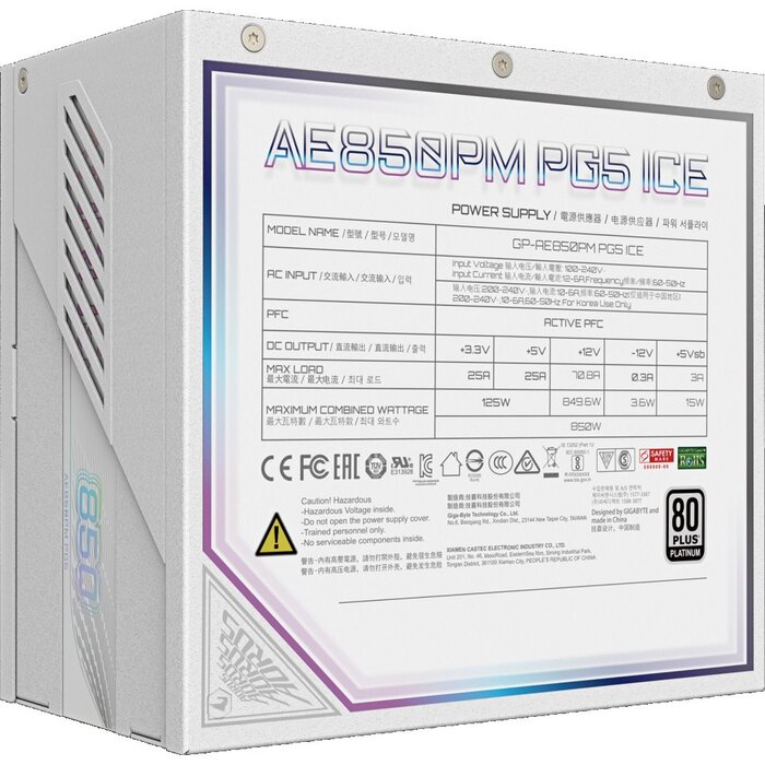 Блок питания Gigabyte GP-AE850PM PG5 ICE, 850 Вт №2