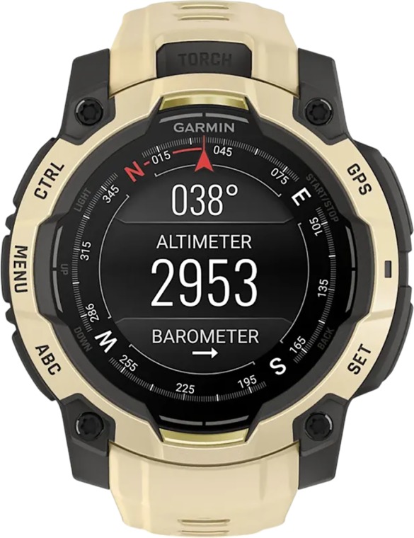 Смарт-часы Garmin Instinct 3 Amoled, Citrine with Citrine Silicone Limited edition, 45 мм, Бежевый детальное изображение - 4