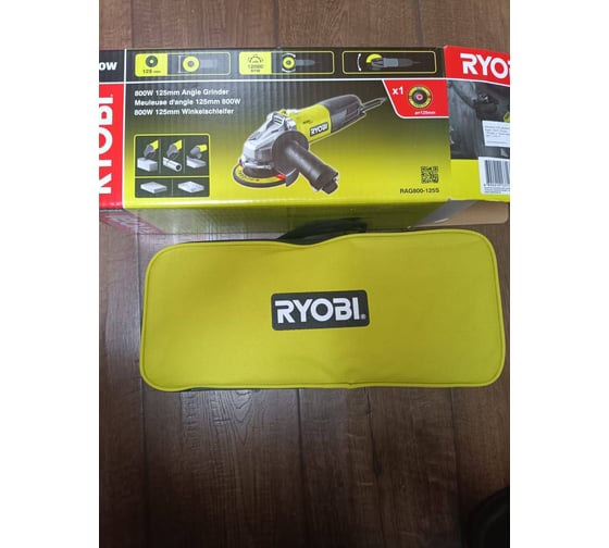 Угловая шлифмашина Ryobi RAG800-125S 5133002493, 125 мм, 12000 об/мин, 800 Вт детальное изображение - 10
