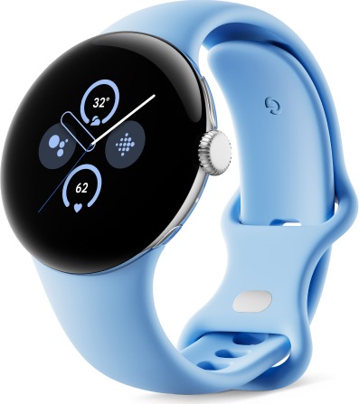 Смарт-часы Google Pixel Watch 2, 41 мм, Голубой, Bay Active Band детальное изображение - 1