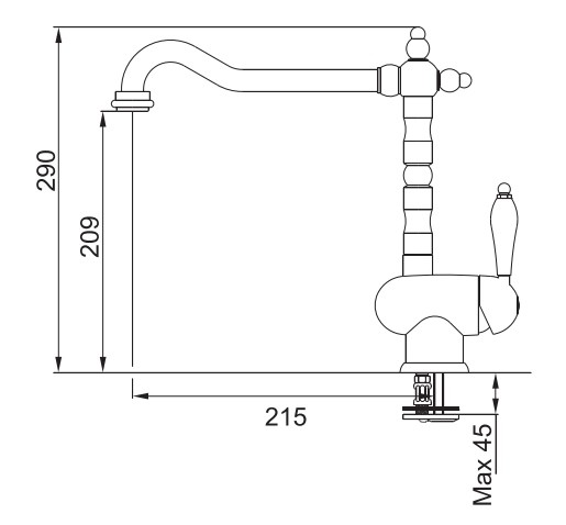 Смеситель Franke Old England 115.0060.360 детальное изображение - 2
