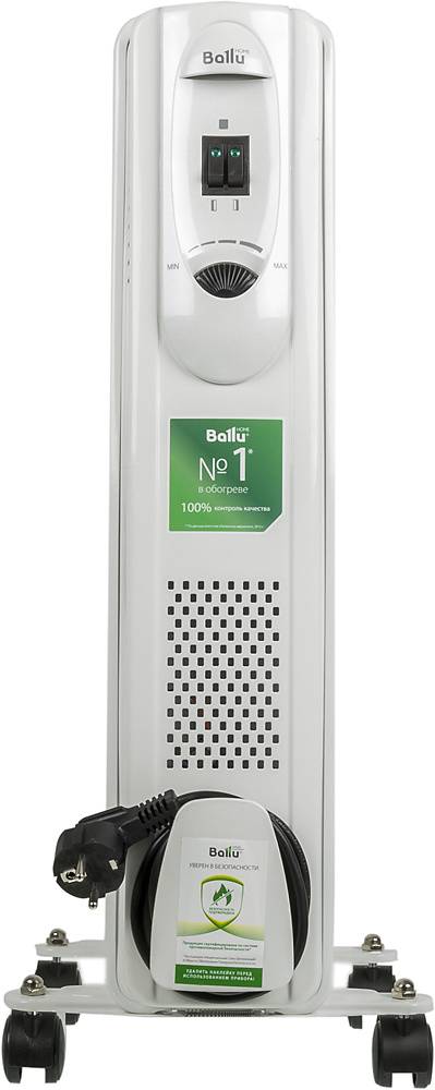 Масляный радиатор Ballu Comfort BOH CM-09WDN, Белый детальное изображение - 2
