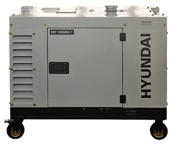 Генератор дизельный с воздушным охлаждением HYUNDAI DHY 10000SE-T, в кожухе, 8 кВт, Белый детальное изображение - 7