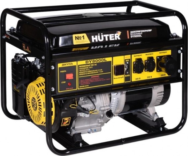 Генератор бензиновый HUTER DY8000L 64/1/33, 6.5 кВт, Черный детальное изображение - 3