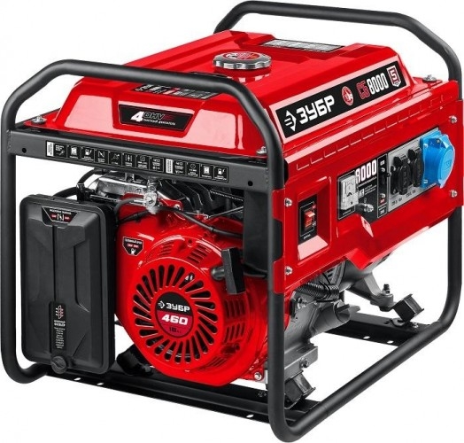 Генератор бензиновый ЗУБР СБ-8000, 7.5 кВт, Красный детальное изображение - 9